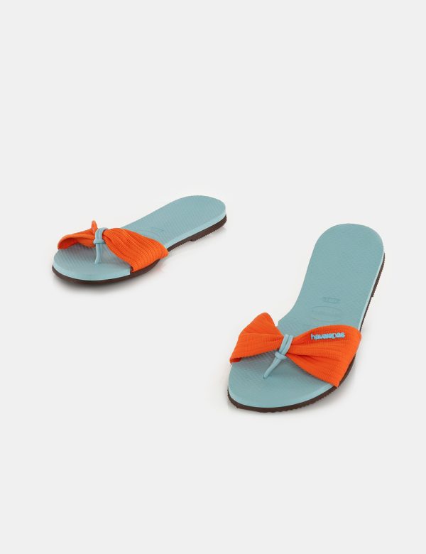 Infradito Havaianas con fascia in tessuto - Scarpa in gommaIl numero di scarpa indicato è brasiliano. Per scegliere la misur