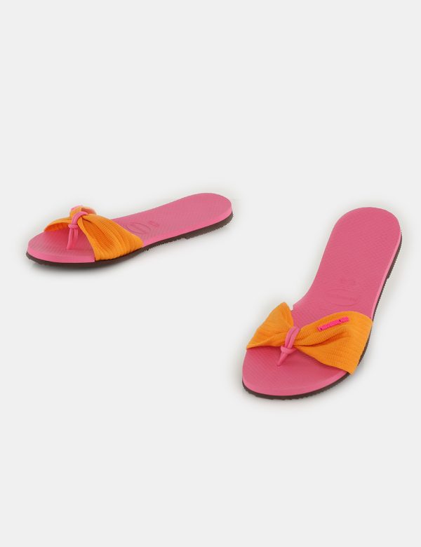 Infradito Havaianas con fascia in tessuto - Scarpa in gommaIl numero di scarpa indicato è brasiliano. Per scegliere la misur