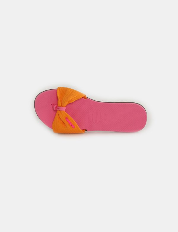 Infradito Havaianas con fascia in tessuto - Scarpa in gommaIl numero di scarpa indicato è brasiliano. Per scegliere la misur