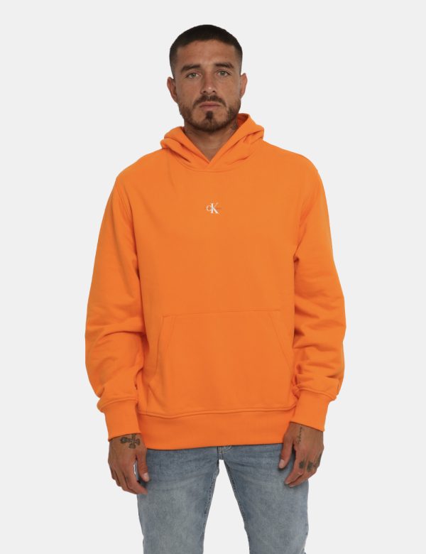 Felpa Calvin Klein arancione - COMPOSIZIONE E VESTIBILITÀ:100% cotoneIl modello è alto 178 cm e indossa la taglia L. La vest