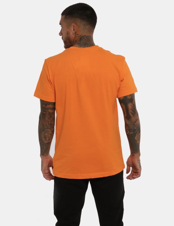 T-shirt Calvin Klein arancione - COMPOSIZIONE E VESTIBILITÀ:100% cotoneIl modello è alto 178 cm e indossa la taglia L. La ve