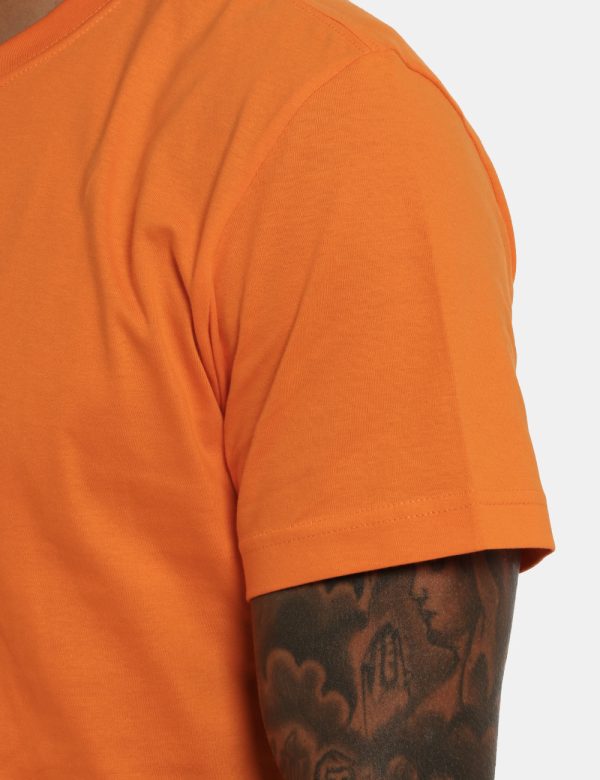 T-shirt Calvin Klein arancione - COMPOSIZIONE E VESTIBILITÀ:100% cotoneIl modello è alto 178 cm e indossa la taglia L. La ve