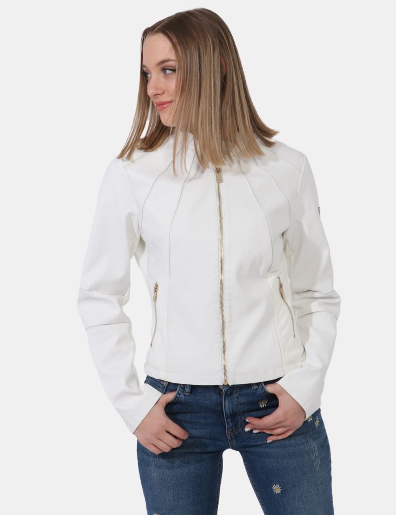Giacche Yes Zee donna scontate  - Giacca in ecopelle Yes Zee Bianco