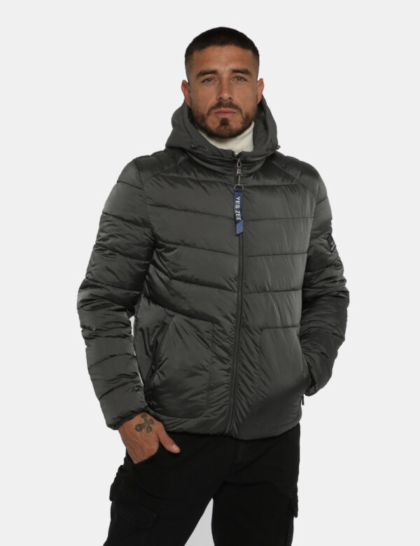 Piumino Grigio Yes Zee - COMPOSIZIONE E VESTIBILITÀ:Tessuto esterno 100% poliammide Fodera 90% poliestere 10% elastan Imbott