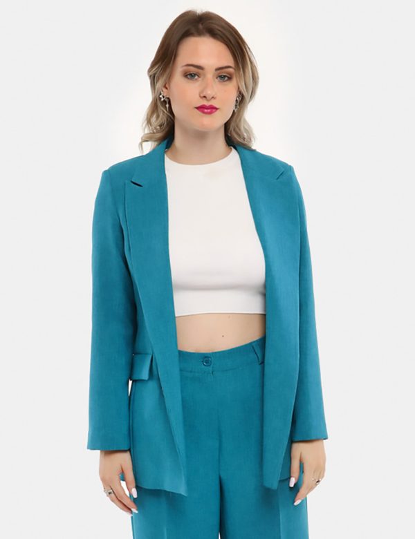Blazer Vougue senza allacciatura - 100% poliestereLa modella indossa la taglia S ed è alta 168 cm e la vestibilità è regola