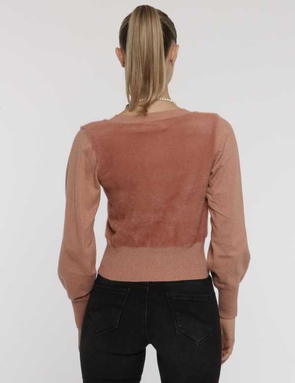 Cardigan Yes Zee rosa antico - COMPOSIZIONE E VESTIBILITÀ:100% poliammidicaLa modella è alta 170 cm e indossa la taglia S. L