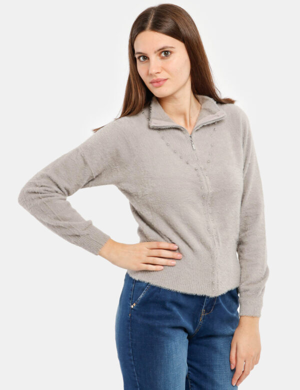 Maglione Yes Zee con zip - 100% poliammideLa modella indossa la taglia S ed è alta 178 cm e la vestibilità è asciuttaUn magl