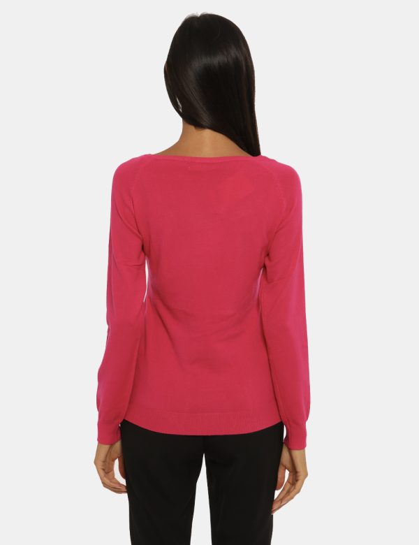 Maglione Yes Zee fucsia - COMPOSIZIONE E VESTIBILITÀ:55% viscosa 30% poliammidica 15% elastaneLa modella è alta 170 cm e ind