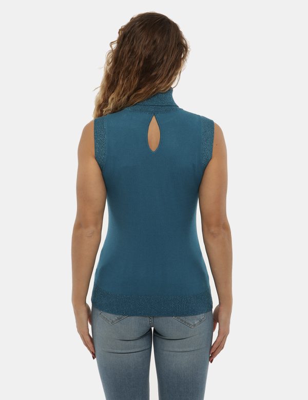 Maglia Yes Zee smanicato a collo alto - 50% viscosa 28% poliestere 22% poliammidicaLa modella indossa la taglia S e la vesti