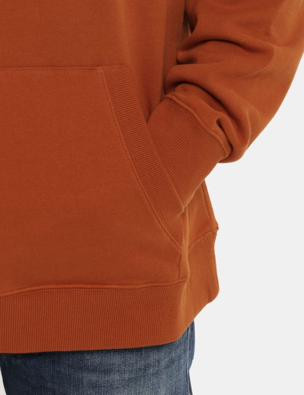 Felpa Guess marrone bruciato - COMPOSIZIONE E VESTIBILITÀ:88% cotone 12% poliestereIl modello è alto 175 cm e indossa la tag