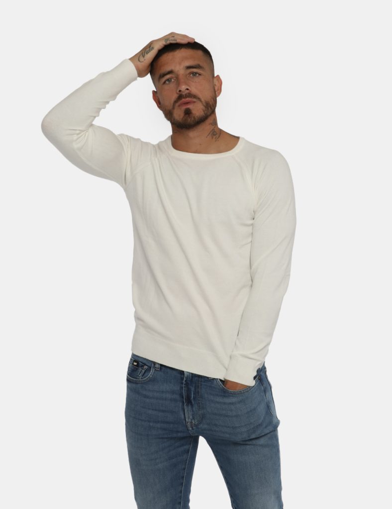 Abbigliamento uomo Yes Zee - Maglione Bianco Yes Zee