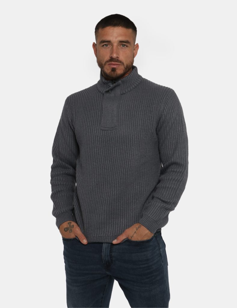 Maglioni da uomo Yes Zee scontati - Maglione Yes Zee grigio