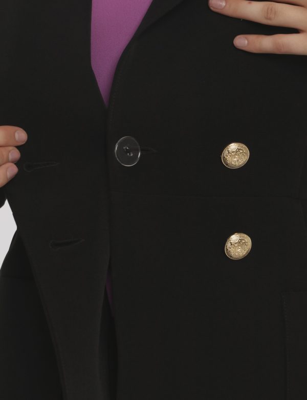 Giacca Vougue nero - COMPOSIZIONE E VESTIBILITÀ:90% poliestere 10% elastaneLa modella è alta 176 cm e indossa la taglia S. L