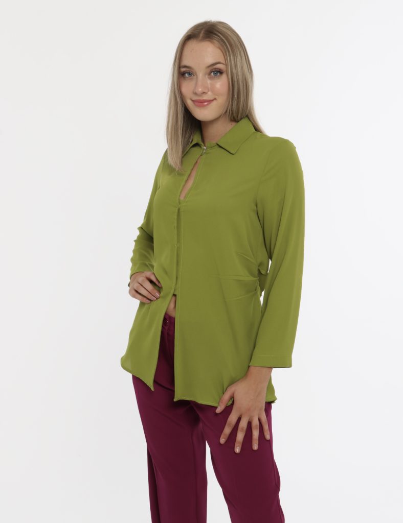 Camicia bluse elegante da donna scontata - Camicia Vougue verde