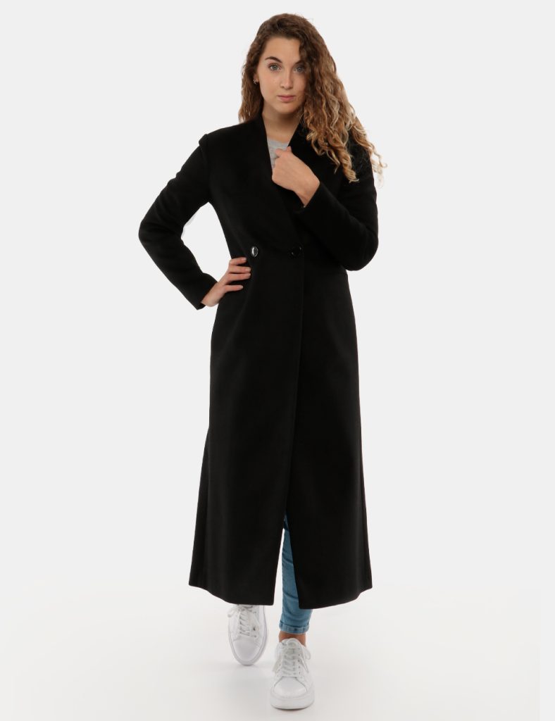 Cappotto da donna scontato - Cappotto Vogue lungo con bottone lavorato