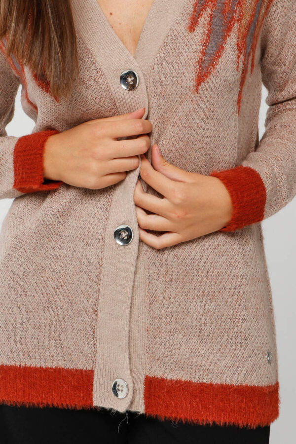 Maglione Maison Espin con maxi bottoni - 50% poliestere 22% lana 10% alpaca 13% acrilico 5% metallicoLa modella indossa la t