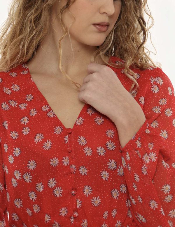 Vestito Pepe Jeans floreale - COMPOSIZIONE E VESTIBILITÀ:100% poliestereLa modella è alta 170 cm e indossa la taglia s. La v