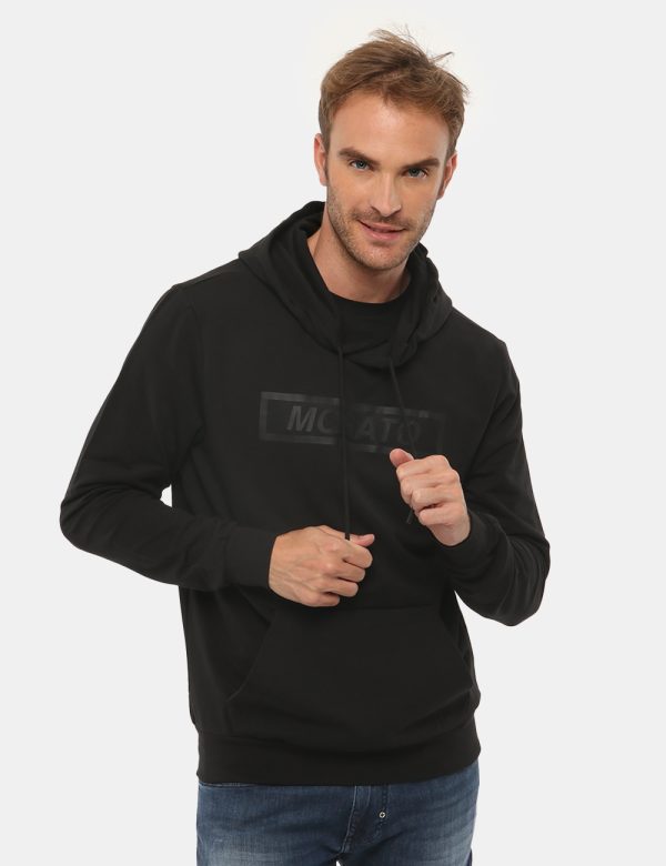 Felpa Antony Morato con cappuccio - 96% cotone 4% elastinaIl modello indossa la taglia L ed è alto 184 cm e la vestibilità è
