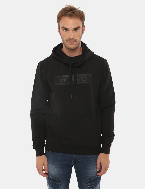 Felpa Antony Morato con cappuccio - 96% cotone 4% elastinaIl modello indossa la taglia L ed è alto 184 cm e la vestibilità è