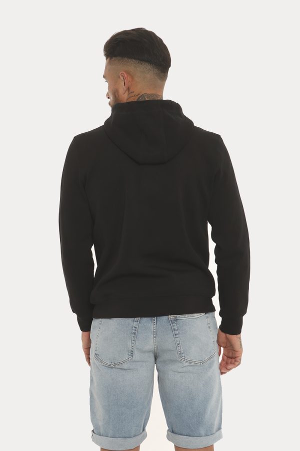 Felpa Antony Morato nera con cappuccio - COMPOSIZIONE E VESTIBILITÀ:70% cotone 30% poliestere Il modello è alto 178 cm e ind