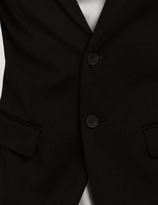 Giacca Antony Morato nero - COMPOSIZIONE E VESTIBILITÀ:78% poliestere 17% viscosa 5% elastanIl modello è alto 178 cm e indos