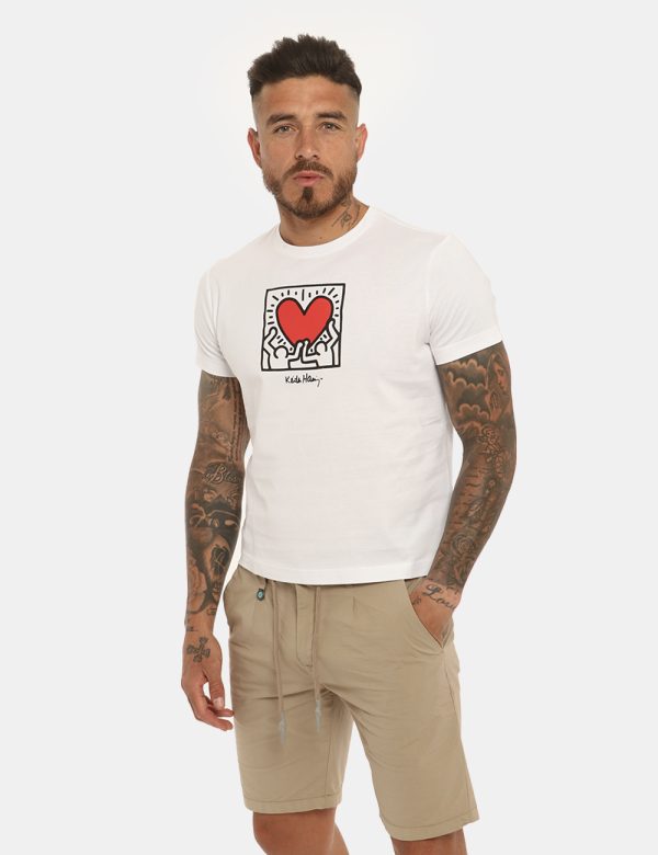T-shirt Antony Morato bianca con stampa - COMPOSIZIONE E VESTIBILITÀ:100% cotoneIl modello è alto 178 cm e indossa la tagli