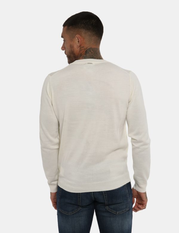 Maglione Antony Morato bianco - COMPOSIZIONE E VESTIBILITÀ:50% lana 50% acrilicoIl modello è alto 178 cm e indossa la taglia