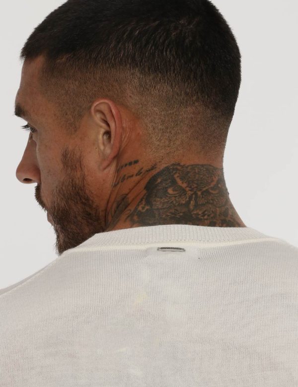 Maglione Antony Morato bianco - COMPOSIZIONE E VESTIBILITÀ:50% lana 50% acrilicoIl modello è alto 178 cm e indossa la taglia