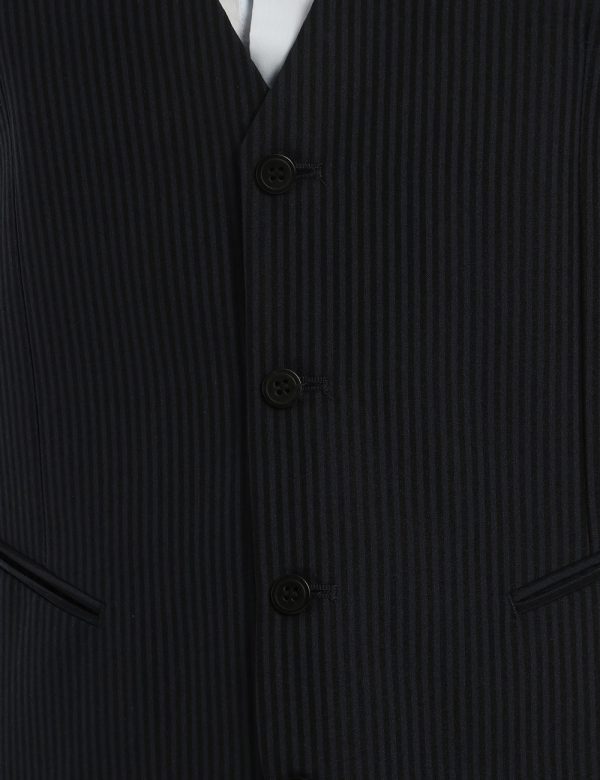 Gilet Antony Morato blu scuro - COMPOSIZIONE E VESTIBILITÀ:65% cotone 35% poliestere Il modello è alto 178 cm e indossa la t