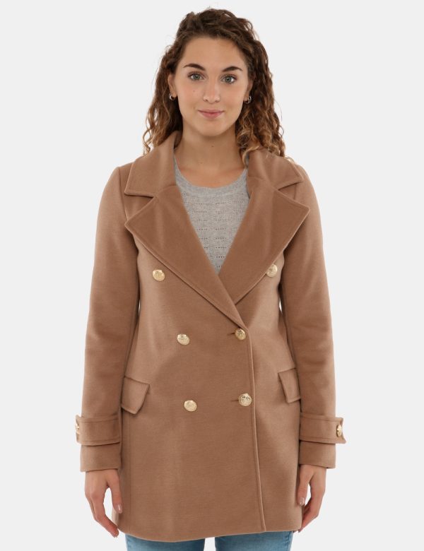 Cappotto Vougue con bottoni dorati - 93% poliestere 7% viscosaLa modella indossa la taglia S e la vestibilità del capo è reg