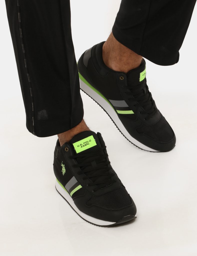 Scarpe firmate da uomo - Scarpe US Polo nero/verde