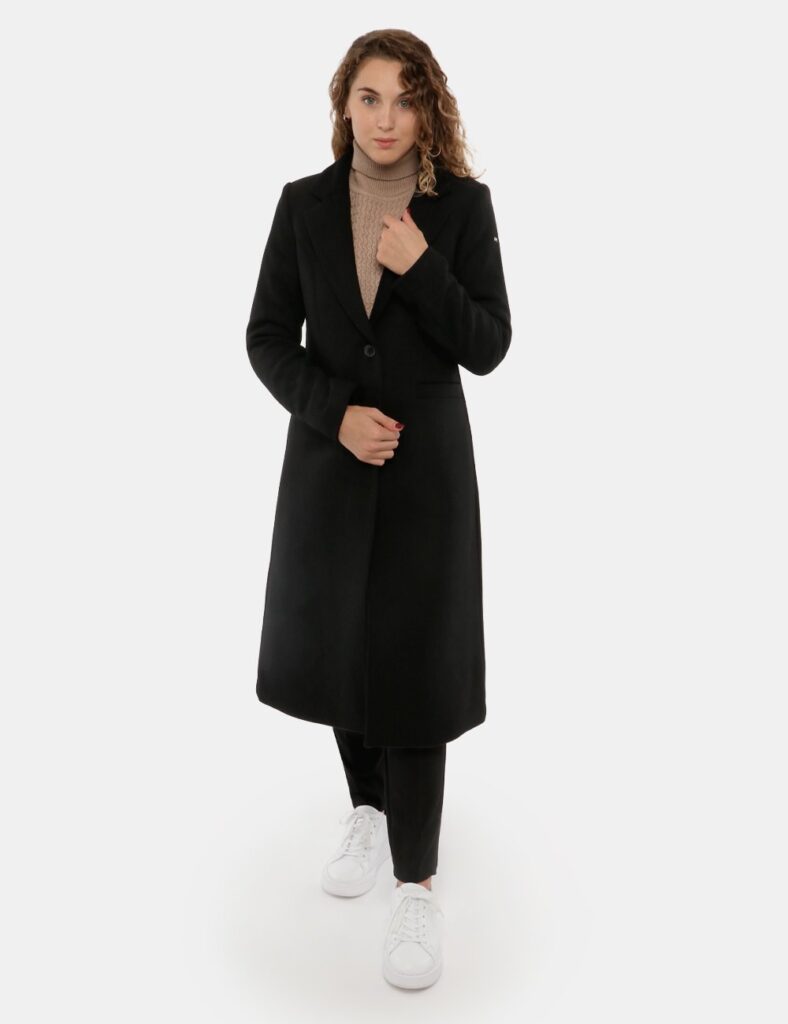 Cappotto da donna scontato - Cappotto Yes Zee lungo in misto lana