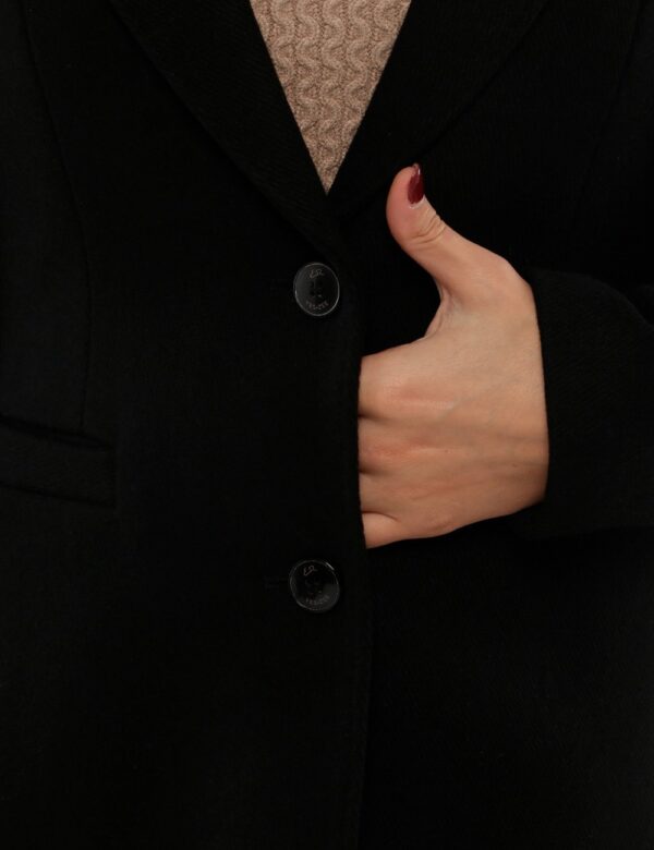Cappotto Yes Zee lungo in misto lana - 70% poliestere - 20% Lana - 10% Altre FibreLa modella indossa la taglia S e la vestib