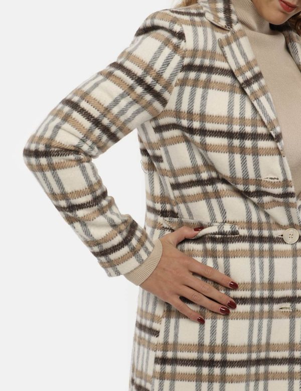 Cappotto Vogue a quadri - 100% poliestereLa modella indossa la taglia S e la vestibilità del capo è regolare. Spalle: 38cm