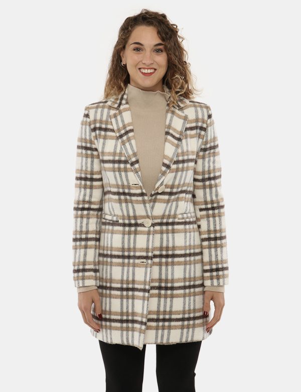 Cappotto Vogue a quadri - 100% poliestereLa modella indossa la taglia S e la vestibilità del capo è regolare. Spalle: 38cm