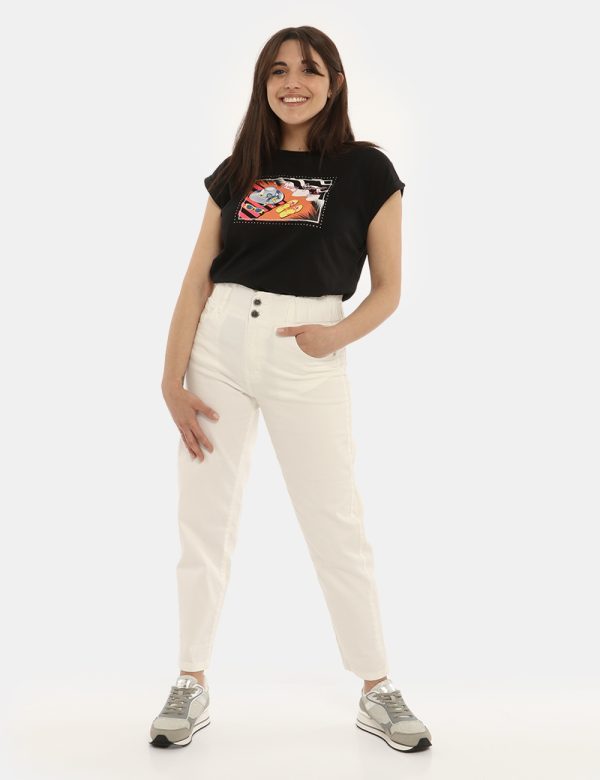 Jeans Yes Zee bianco - COMPOSIZIONE E VESTIBILITÀ:98% cotone 2% elastaneLa modella è alta 161 cm e indossa la taglia 27 US.