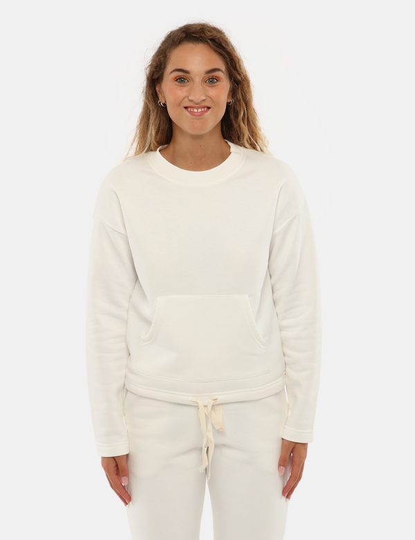 Felpa Concept83 con tasca centrale - 65% cotone 35% poliestereLa modella indossa la taglia S ed è alta 168 cm e la vestibil