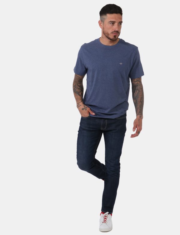 Jeans Yes Zee Jeans - Jeans in total blu denim dark con tasche sagomate sul fronte e tasche a toppa sul retro. La vestibilit