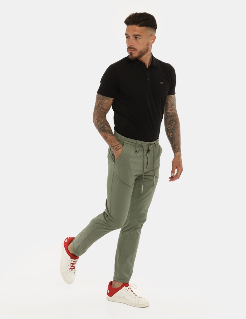 Abbigliamento uomo Yes Zee - Pantalone Yes Zee verde militare