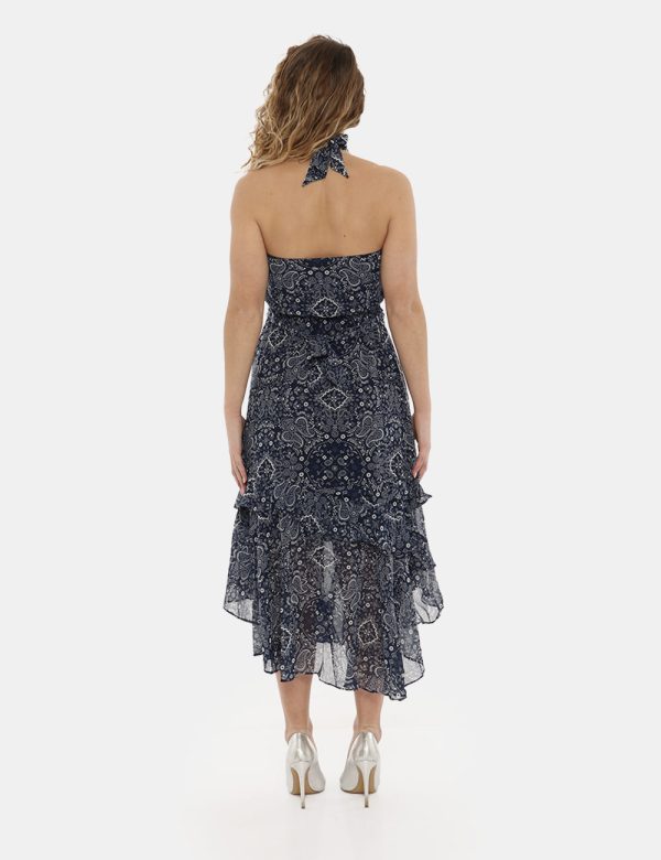 Vestito Pepe Jeans blu fantasia - COMPOSIZIONE E VESTIBILITÀ:100% poliestereLa modella è alta 170 cm e indossa la taglia s.