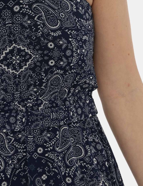 Vestito Pepe Jeans blu fantasia - COMPOSIZIONE E VESTIBILITÀ:100% poliestereLa modella è alta 170 cm e indossa la taglia s.