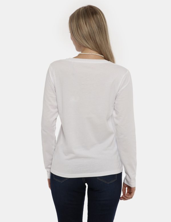 T-shirt Pepe Jeans bianca - COMPOSIZIONE E VESTIBILITÀ:100% cotoneLa modella è alta 172 cm e indossa la taglia S. La vestib