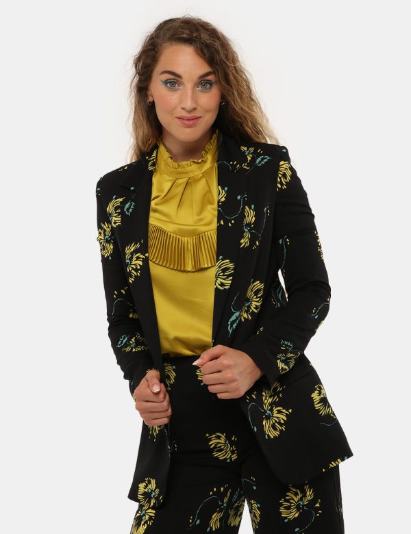 Blazer Sandro Ferrone fantasia - 100% poliestereLa modella indossa la taglia S ed è alta 170 cm e la vestibilità è regolare
