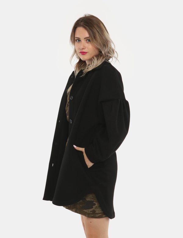 Cappotto Sandro Ferrone con bottoni - 100% poliestereLa modella indossa la taglia 40 ed è alta 170 cm e la vestibilità è reg