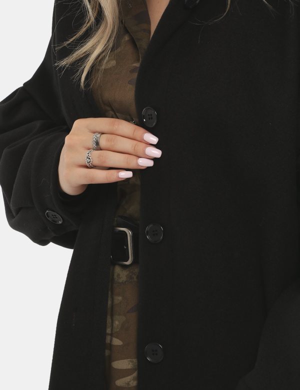 Cappotto Sandro Ferrone con bottoni - 100% poliestereLa modella indossa la taglia 40 ed è alta 170 cm e la vestibilità è reg