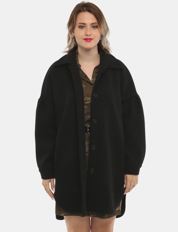 Cappotto Sandro Ferrone con bottoni - 100% poliestereLa modella indossa la taglia 40 ed è alta 170 cm e la vestibilità è reg