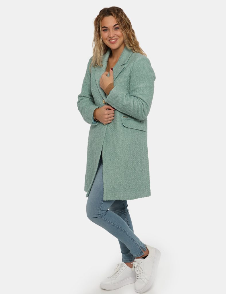 Sandro Ferrone donna outlet - Cappotto Sandro Ferrone verde acqua marina