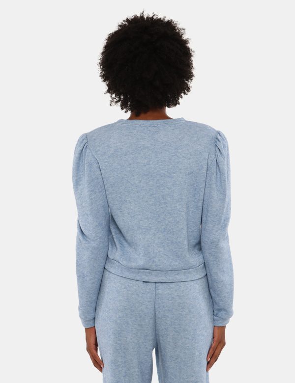 Maglione Sandro Ferrone con spalla arricciata - 95% poliestere 5% elastinaLa modella indossa la taglia S ed è alta 170 cm e