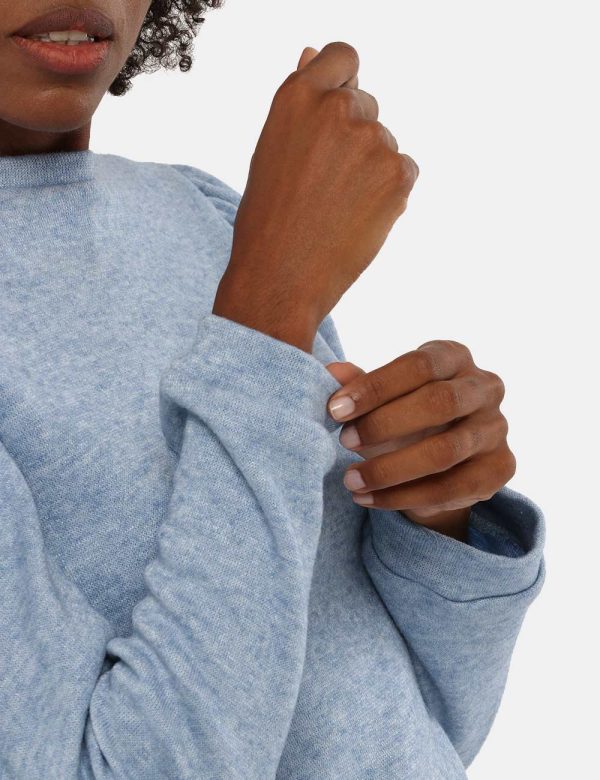 Maglione Sandro Ferrone con spalla arricciata - 95% poliestere 5% elastinaLa modella indossa la taglia S ed è alta 170 cm e