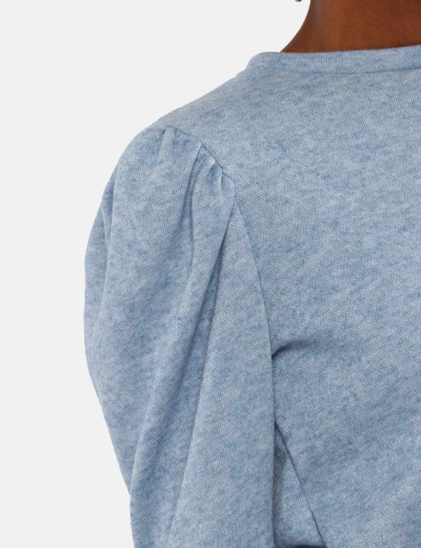 Maglione Sandro Ferrone con spalla arricciata - 95% poliestere 5% elastinaLa modella indossa la taglia S ed è alta 170 cm e
